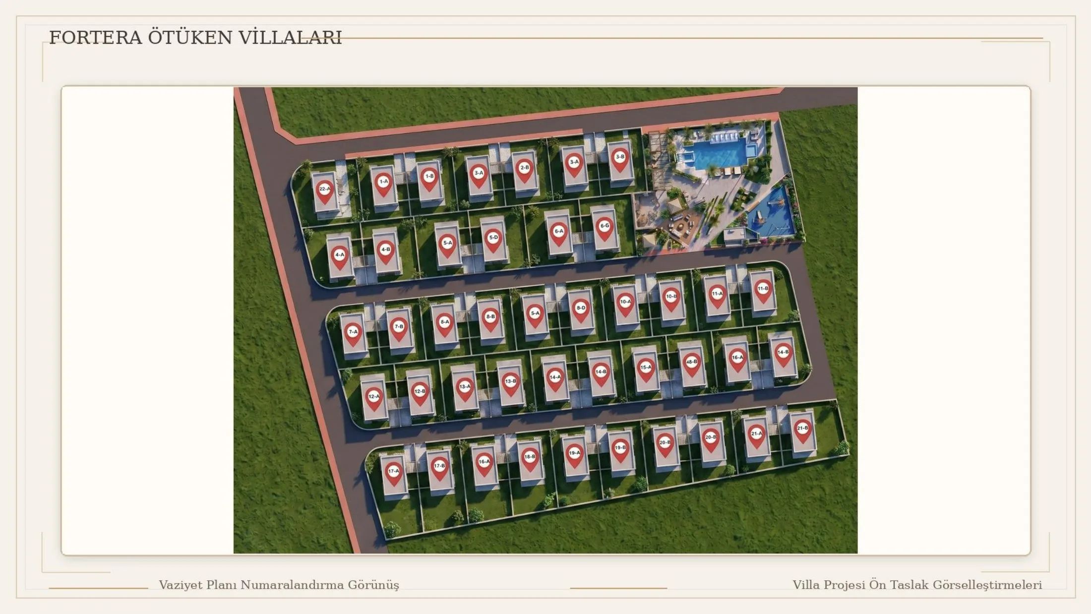 Fortera Ötüken Villaları 44 villa vaziyet planı