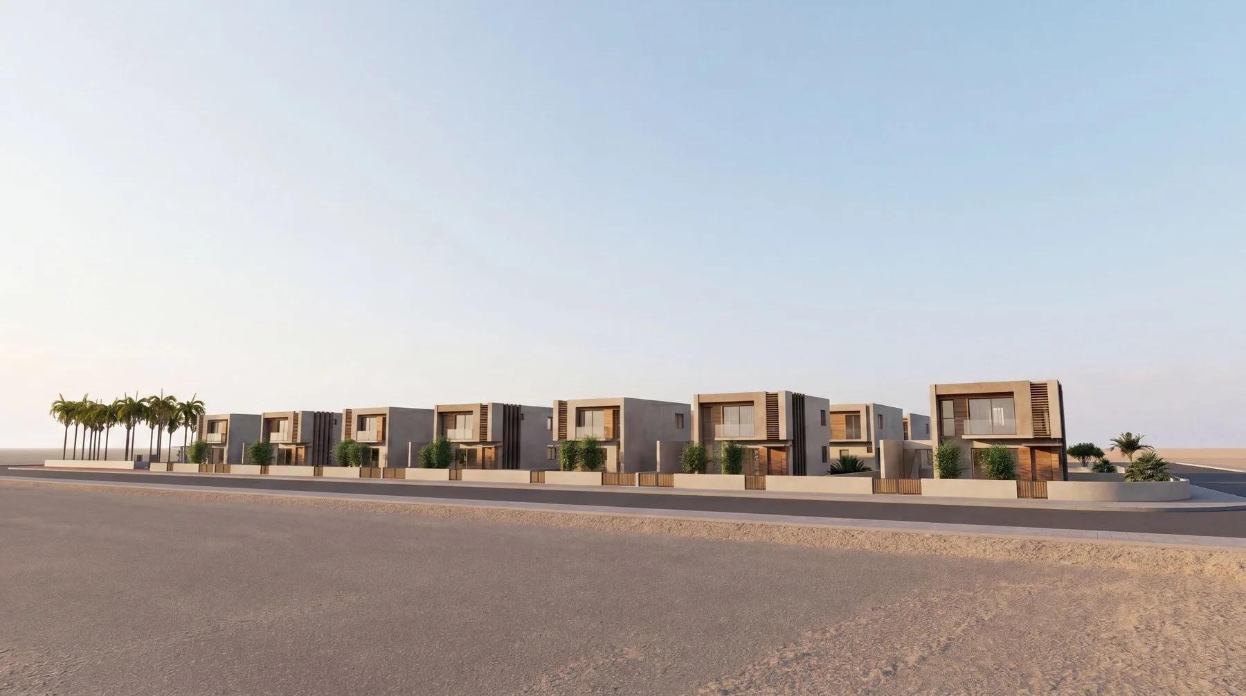Fortera Ötüken Villaları site içi sokak görünümü