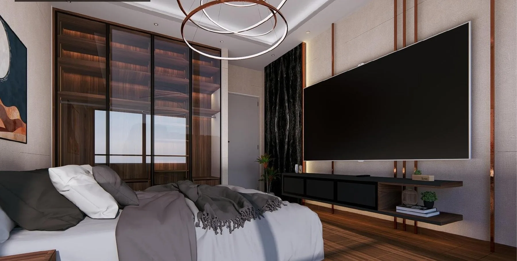 Fortera Ötüken villa yatak odası tasarımı