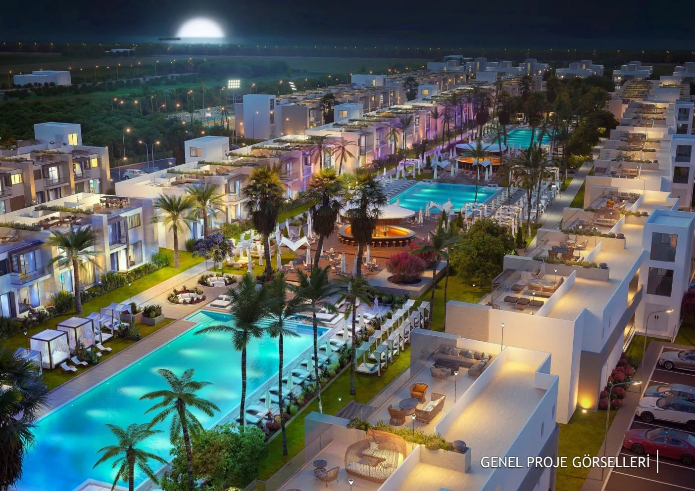 Dolce Vita Resort gece görünümü