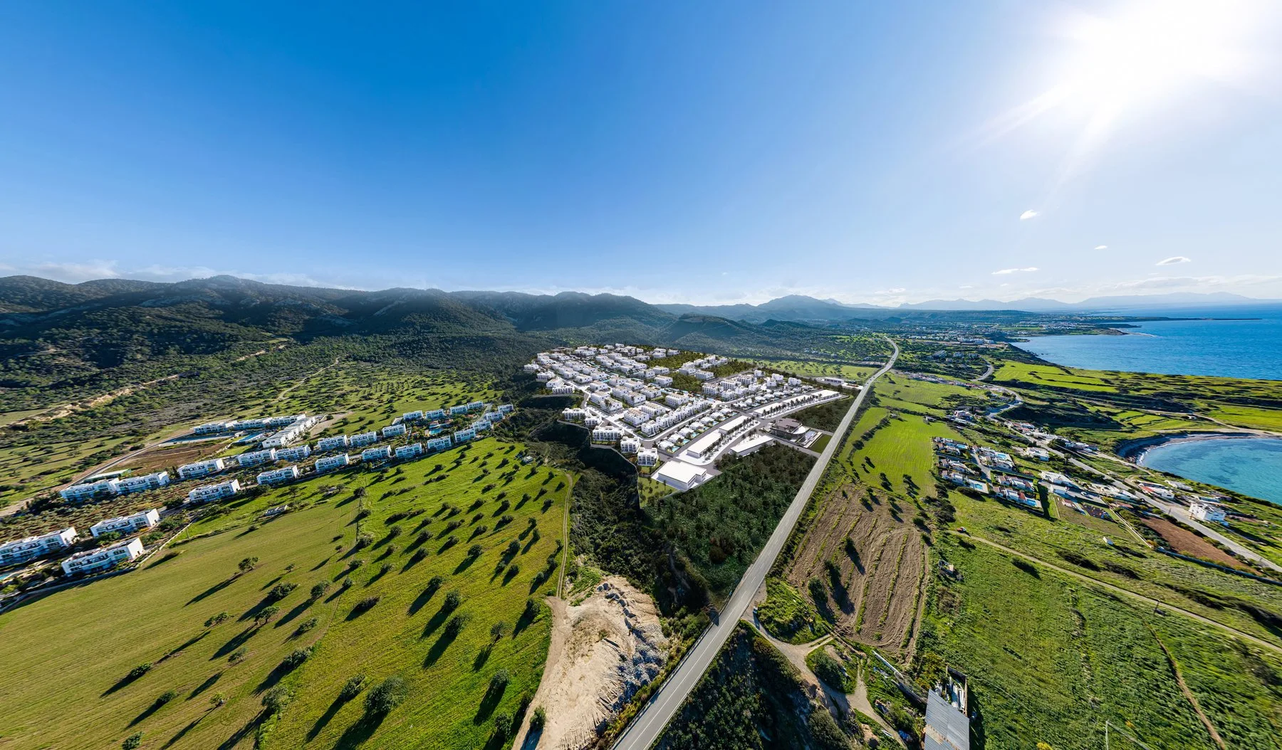 Habitat projesi kıyı ve yerleşim renderı