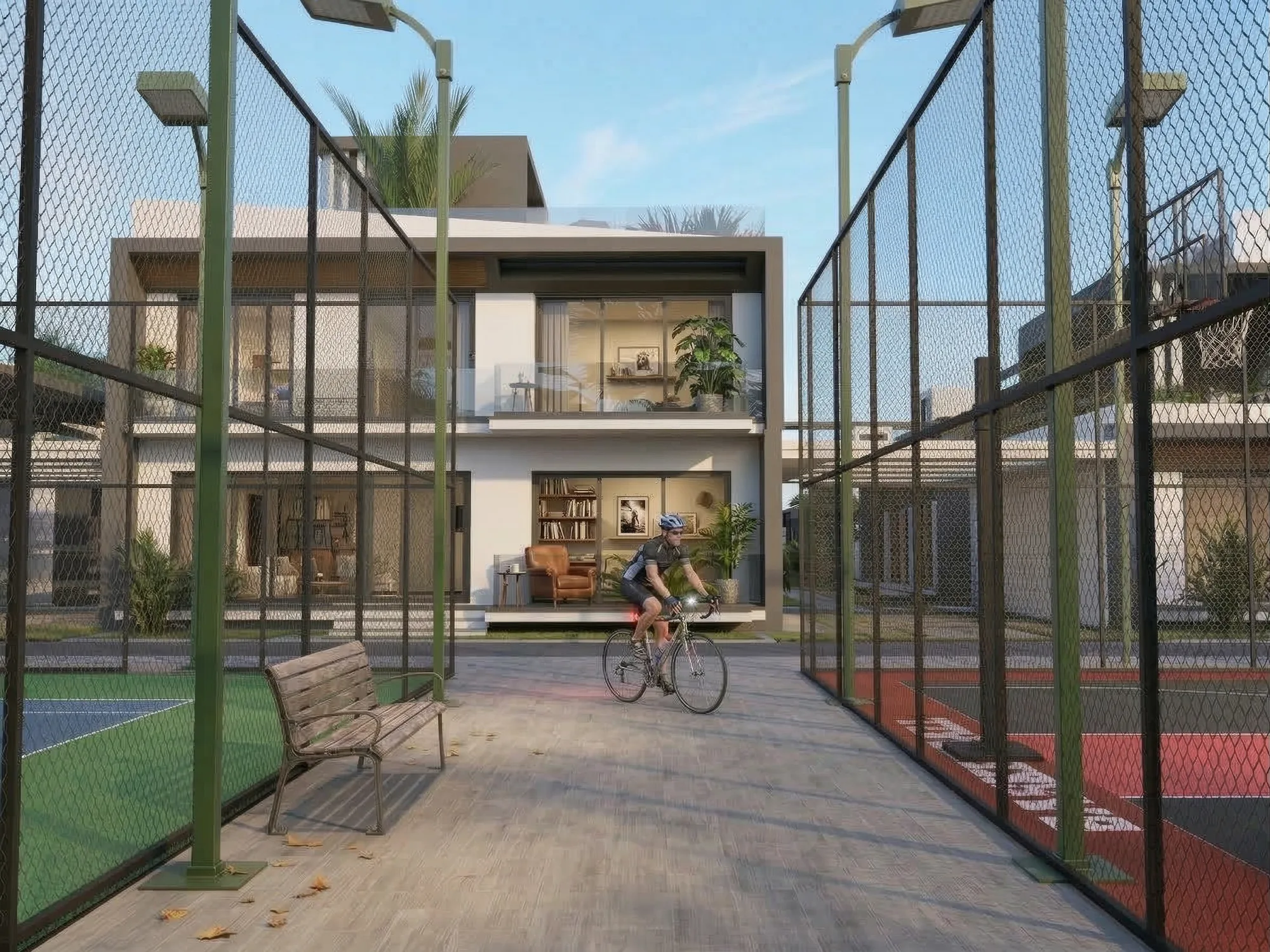 Palmora Cyprus – dış cephe ve ortak alan renderı