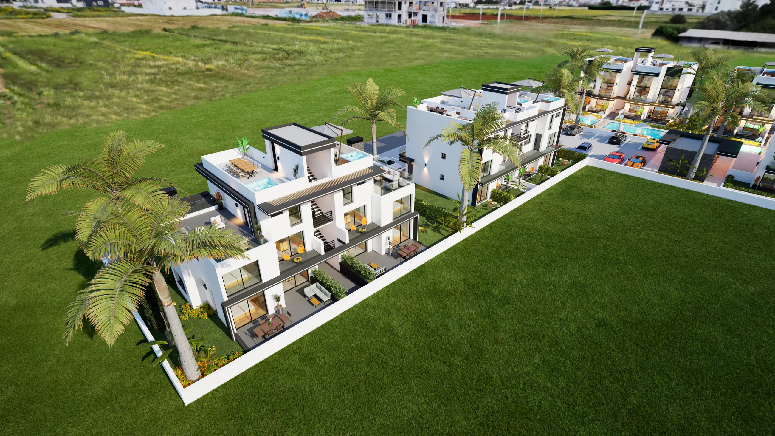 Capensis Homes Yeniboğaziçi proje yerleşimi havadan görünüm